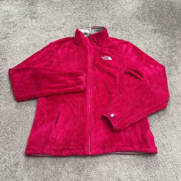 The North Face Osito Fleece Jacket Women Small Pink Full Zip Pocket Outdoor Hike - Picture 1 of 13